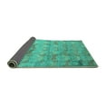 thumbnail image 2 of Ahgly Company Indoor Square Abstract Turquoise Blue Modern Area Rugs, 4' Square, 2 of 4