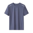 thumbnail image 2 of EliteGoogv T Shirts For Men Short Sleeve Crew Neck Athletic Men Tees Loose Fit Casual Everyday Men Tops Quick Dry Summer Men Workout Shirts Grey M, 2 of 4