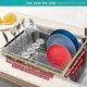 thumbnail image 3 of Expandable Rustproof Stainless Steel Dish Drying Rack with Utensil Holder, 3 of 5