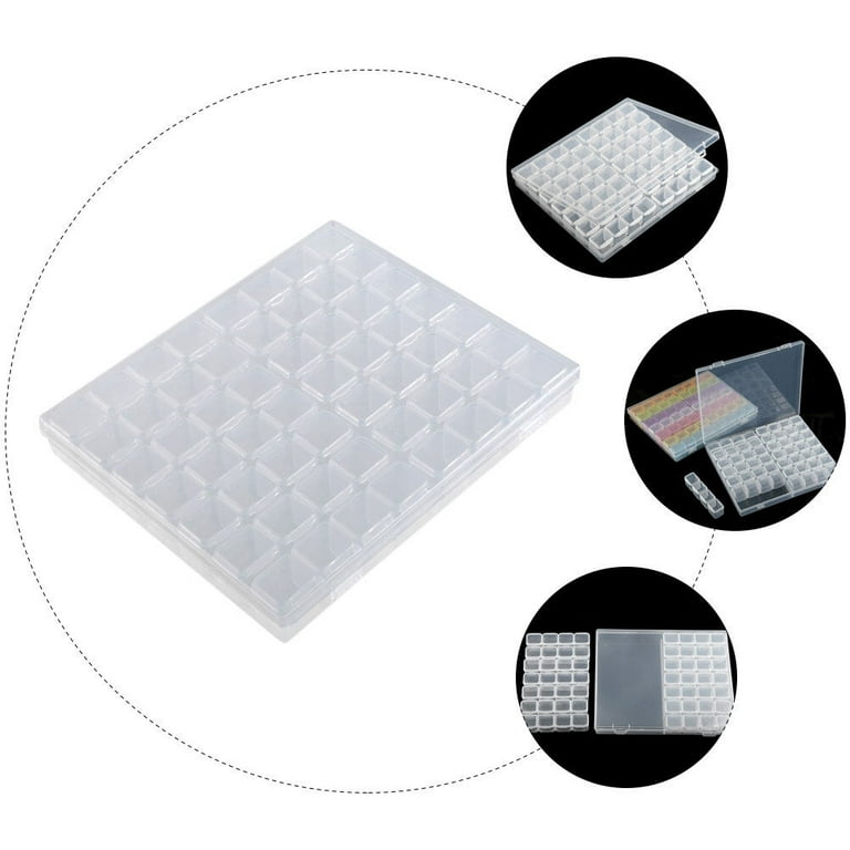 56 Grids Detachable Storage Box Nail Charm Organizer False Nail Container