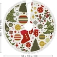 thumbnail image 5 of GZHJMY Christmas Tree Skirt Xmas Tree Skirts 48" Christmas Elements Background Christmas Tree Mat for Christmas Holiday Party Ornaments, 5 of 5
