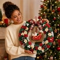 thumbnail image 2 of 3D Christmas Fabric Poke Wreath DIY Kit, Fabric Poke Art Kit for Adults, Christmas Wreath DIY No-sew Craft Kits, Classic Holiday Wreath Craft Gift for Door and Wall Home Display, 2 of 5
