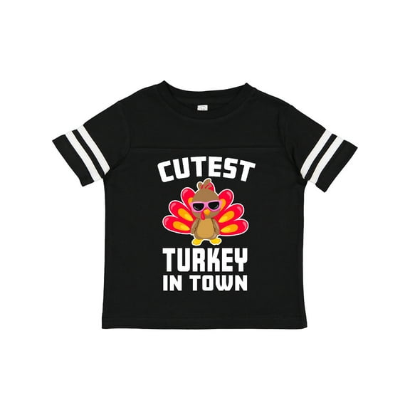 Inktastic Thanksgiving Cutest Turkey in Town Boys or Girls Toddler T-Shirt