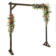 Ktaxon 7.2FT Wooden Arbor Garden Arbor Flat-Topped Wedding Arch Outdoor Archway for Plants,Wedding