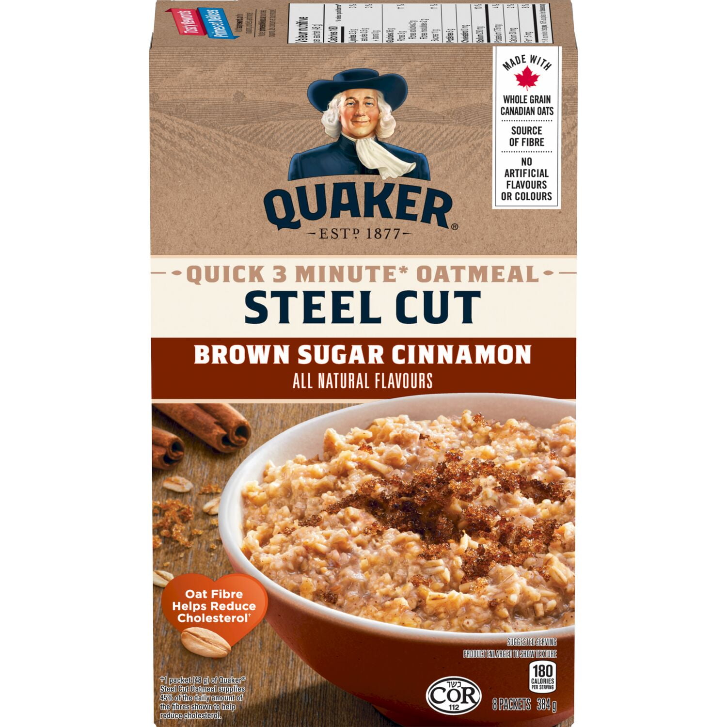 Quaker Quick Cook Steel Cut Oatmeal - Brown Sugar Cinnamon