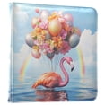 thumbnail image 2 of Leather Cover Photo Album 80 Pockets 4x6 Photos Bookshelf Picture Album Flamingo Balloon Rainbow, 2 of 9