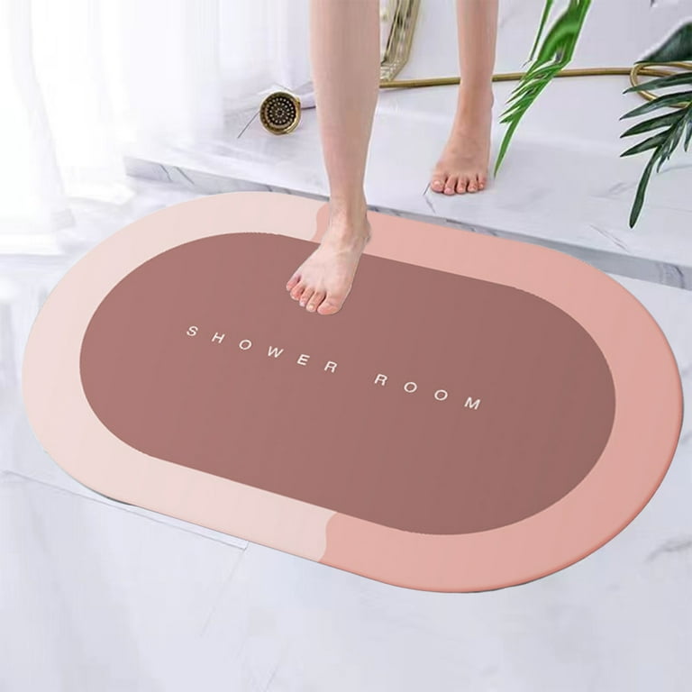 Graplife - Stone Bath Mat, Diatomaceous Earth Shower Mat, Non-Slip Super