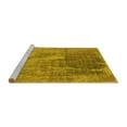 thumbnail image 2 of Ahgly Company Machine Washable Indoor Rectangle Oriental Yellow Industrial Area Rugs, 2' x 4', 2 of 4