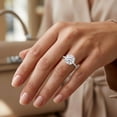thumbnail image 4 of Rosec Jewels Lab Grown Diamond Engagement Ring (5 Carat, E-VS1 Quality) - IGI Certified - Big Diamond Solitaire Ring, 925 Sterling Silver, US 4.00, 4 of 7