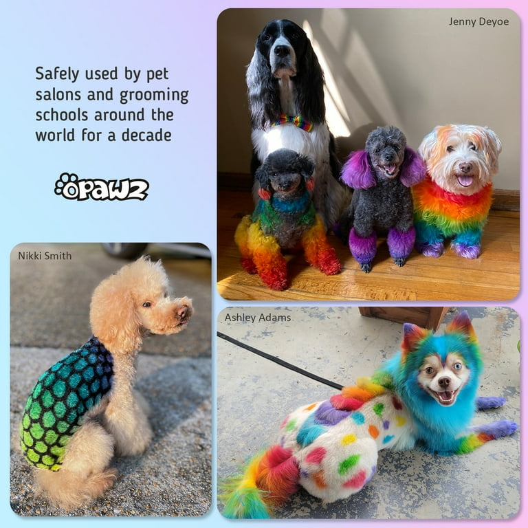 OPAWZ Permanent Dog Hair Dye Pet Hair Dye Safely Used by Grooming
