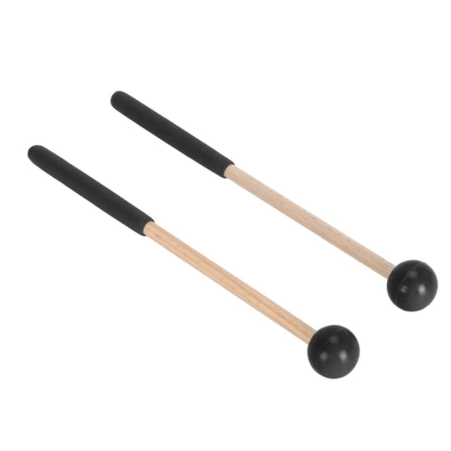Mazos de Tambor de Arce de Goma, 2 Uds., Palos de Percusión Compactos de 22cm, Adecuados para Xilófono, Tambor de Lengua, Marimba Resistente
