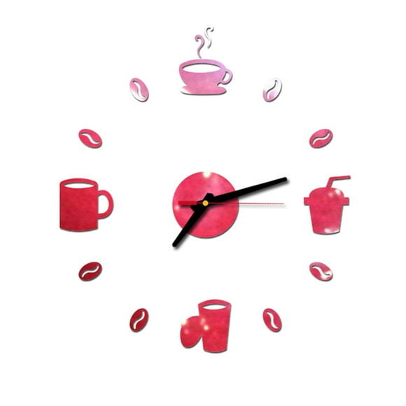 Amdohai DIY Wall Clock Frameless Mute Wall Stickers 40 Diameter Modern