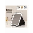 thumbnail image 2 of LED Makeup Mirror With Lights (3 Colour Illumination): Dimmable Touch Screen, Rechargeable Folding Portable Beauty Mirror For Desktop & On-The-Go Makeup, 2 of 9