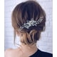 thumbnail image 2 of Jonky Bride - Peineta de cristal para boda, tocado de novia plateado, accesorios para el cabello con perlas para mujer, 2 of 5