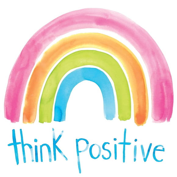 WallPops DWPK3581 Think Positive Wall Decal, Multicolor