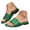 Green, variant on Slip on Summer Slide Shes Low Heel Leather Slippers Outdoor Casual Walking Sandals Ladies Flat Slide Shoes for Travel Size 7 Black