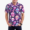 thumbnail image 1 of Fotbe Skull mushroom colorful cute Camiseta Polo de Golf para Hombre con Estampado – Camisa Deportiva Transpirable con Cuello Abotonado-XX-Large, 1 of 6