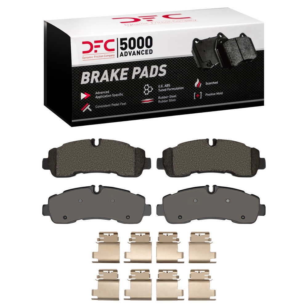 Dynamic Friction Company 1551-2281-01 DFC 5000 Advanced Brake Pads - Semi Metallic and Hardware Kit