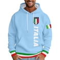 thumbnail image 2 of CONZONE Men's Hoodies Long Sleeve Pullover Hoodie for Men Italian Flag Graphic Hooded Sweatshirts With Pocket, 2 of 4
