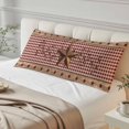 thumbnail image 4 of Vintage Texas Star Brown Body Pillow Covers 20"x60", Red Plaid Berry Farmhouse Soft Brushed Microfiber Breathable Throw Pillow Covers, Pillowcase with Zipper for Couch Sofa Bedroom Living Room, 4 of 9