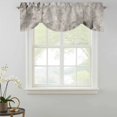 thumbnail image 2 of Tie Up Valances for Windows, Gray Brown Adjustable Valance Curtains Window Treatment for Living Room, Vintage Shabby Texture Making Old Rod Pocket Kitchen Curtains & Drapes 42x12 Inch, 2 of 9