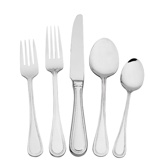 Wallace Continental Bead 18.10 Stainless Steel Forged 65-Piece Flatware Set, Service for 12