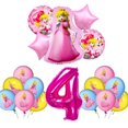 thumbnail image 1 of Decoración para fiesta de cumpleaños de la princesa Peach, recuerdos de fiesta de Mario rosa para niñas, globos, diadema, mantel, vasos, regalos para baby shower, 1 of 5