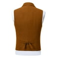 thumbnail image 4 of Mens Tweed Wool Suit Vest Vintage Button V Neck Herringbone Waistcoat 5 Real Pockets Waistcoat For Groomsmen Wedding, 4 of 5