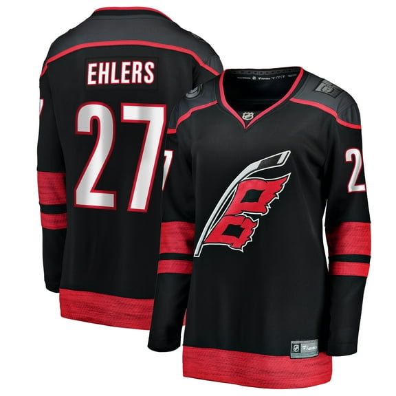 Women's Fanatics Nikolaj Ehlers Black Carolina Hurricanes Home Breakaway Jersey