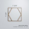 thumbnail image 3 of Ekena Millwork 7 3/8"W x 7 3/8"H x 3/8"T Extra Small Fraser Decorative Fretwork Wood Wall Panels, Red Oak, 3 of 3