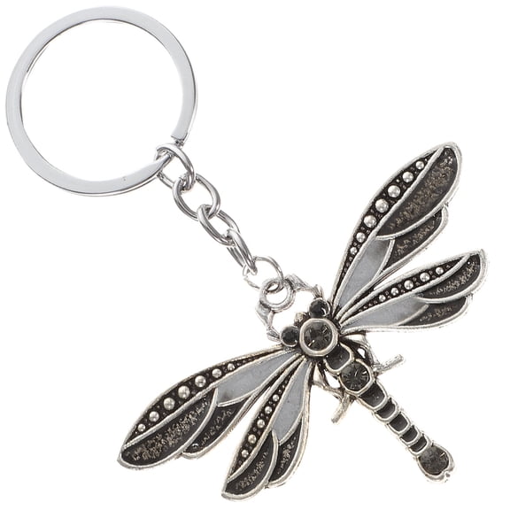 VERDANVERSE Black Dragonfly Keychain Pendant Lightweight Decorative Charm for Keys, Bags, and Accessories