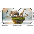 thumbnail image 3 of Car Windshield Sunshade Blocks Sun Visor Protector Wild Animals Foldable Sun Shield For Vehicle Car Truck SUV Van 51x27.5 inches Keep Vehicle Cool, 3 of 6