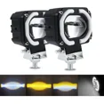thumbnail image 1 of Par Faro Led Cuadrad Ojos Ángel Exploradoras Para Moto Auto, 1 of 8