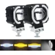 thumbnail image 1 of Par Faro Led Cuadrad Ojos Ángel Exploradoras Para Moto Auto, 1 of 8