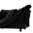 thumbnail image 6 of Gewnee Set of 2 Deep Seat Slipcovered Armchairs Black Corduroy Fabric Accent Chair Set for Living Room, Reading Room, Bedroom, 6 of 25