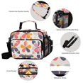 thumbnail image 3 of FORMRS Student Insulated Lunch Bag with Shoulder Strap Reusable Cooler Box for School, Purple Retro Flower, 3 of 9