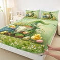 thumbnail image 4 of Erosebridal Cute Cartoon Gnome Bed Sheets,Happy Easter Eggs Cute Blossom Daisy King Sheets For Kids Girls 4-Piece, 4 of 6