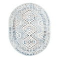 thumbnail image 3 of Unique Loom Charlotte Collection Area Rug - Quail (7' 10" x 10' Oval Aqua Blue/Gray), 3 of 7
