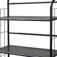 thumbnail image 2 of Black 3 Shelf Metal Standing Book Shelf, 2 of 4