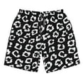 thumbnail image 3 of Uemuo Black Leopard Pattern Men's Swim Trunks Hawaiian Beach Bathing Suit Swimsuits Beach Quick-Dry Shorts with Pockets-, 3 of 9