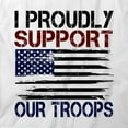 thumbnail image 2 of Support Our Troops T-Shirt | Patriotic American White Tee Gift, 2 of 5