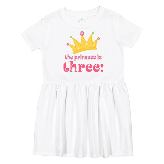 Inktastic 3rd Birthday Princess I'm Three Girls Toddler Dress