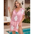 thumbnail image 4 of Beach Cover Up for Women V-Neck Floral Swimsuit Cover Up Casual Loose Crchet Bathing Suit Cover Up Shermie, 4 of 6