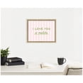 thumbnail image 2 of Kate and Laurel Framed Wall Art Print I Love You So Matcha Pink and Green Striped Kitchen Art Dopamine Decor for Home Apartment by Lucky Guava, 20 x 16, Castellan Distressed White Frame, Whimsical,, 2 of 8