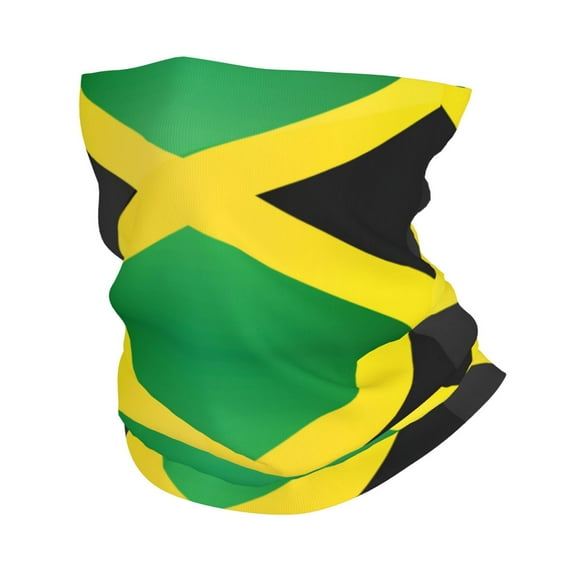 Neck Gaiter Face Mask Men Women Jamaica Flag Seamless Bandana Face Cover Scarf Mask Balaclava Headband
