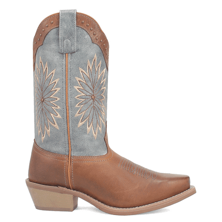 

Laredo Womens Arabella Embroidered Floral Square Toe Cowboy Casual Mid Cal