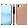 thumbnail image 2 of Compatible with iPhone 16e Case, with PU Leather Credit Card Holder Magnetic Back Stand Cell Accessories Flip Purse Slim Design Phone Cover for iPhone 16e Women Men, Rosegold, 2 of 11