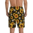 thumbnail image 2 of Yiaed Sunflowers And Bww for Men's Soft Sleep Pajama Short Lounging Pajama Shorts-4X-Large, 2 of 8