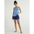 thumbnail image 3 of Joyspun Women's Print Tank Top and Shorts Pajama Set, 2-Piece, Sizes S to 3X, 3 of 6