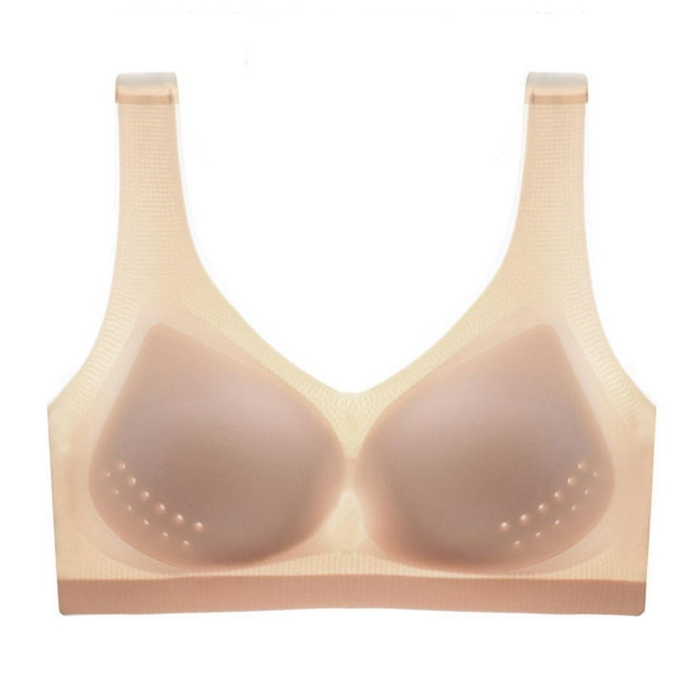 Breathable Women Seamless Bra Every Wires Wide Strap Low Support
